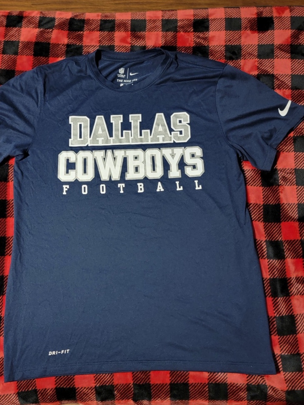 Nike Navy Dallas Cowboys Football Tee with White Logo